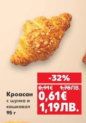 Кроасанът с шунка и кашкавал е перфектната закуска за всеки ден.