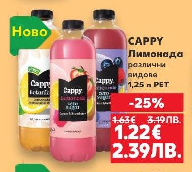 CAPPY лимонада е освежаваща напитка с различни вкусове, подходяща за горещите летни дни