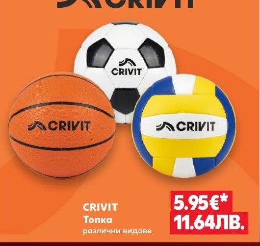CRIVIT Топка различни видове – Кауфланд – Цена