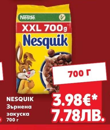 NESQUIK Зърнена закуска – Кауфланд – Цена