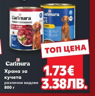Carinura храна за кучета – Кауфланд – Цена