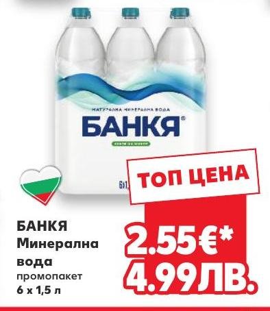Банкя Минерална вода – Кауфланд – Цена