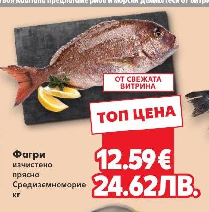 Фагри изчистено прясно Средиземноморие – Кауфланд – Цена