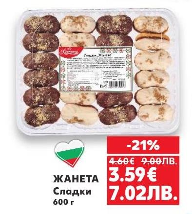 Жанета сладки 600 г са вкусно и традиционно българско лакомство, подходящо за всякакви поводи
