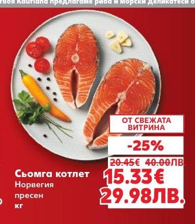 Пресни котлети от норвежка сьомга с високо качество и богат вкус