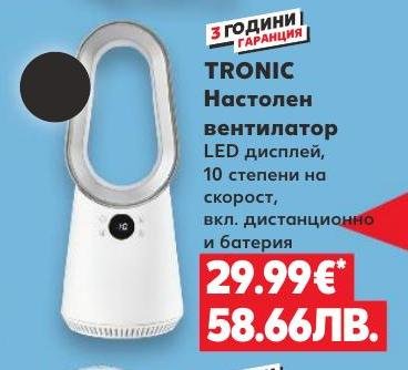 TRONIC Настолен вентилатор – Кауфланд – Цена